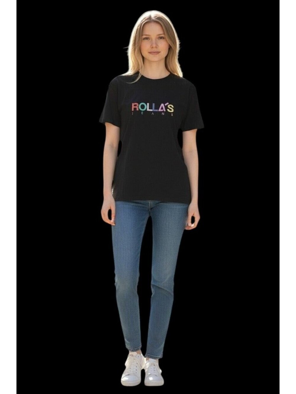 Rolla's Candy Logo Tomboy Tee Black Women's Size Small New with Tag